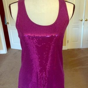 Fuchsia/purple sequin tank